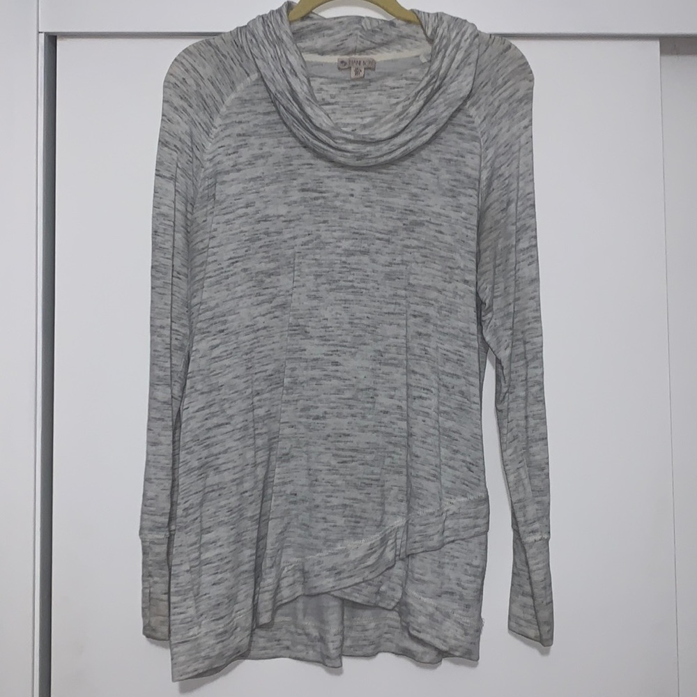 Cowl Neck Heather Gray Top